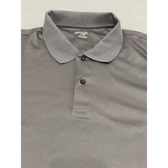 UNTUCKit Shirt Mens XL Damaschino Medallion Polo Golf Gray Performance - Picture 4 of 9
